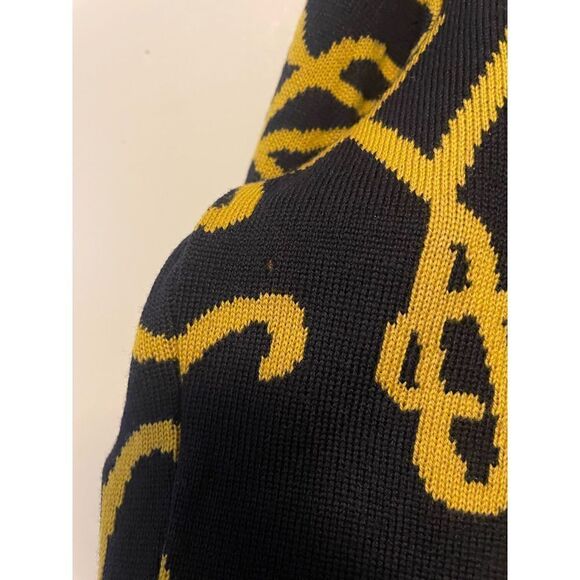 Rare vintage Monde 80’s graphic wool turtle neck size 40/L - Picture 10 of 11